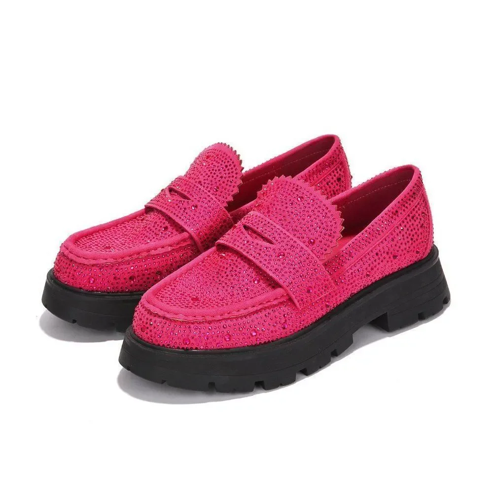 PINK RHINESTONES LOAFER - Picture 2 of 3